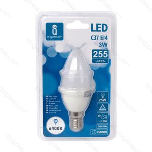 Lampadina LED C37 E14 3W 6400K Luce Diurna 255 Lumen Durata 25000H - Product Image 1