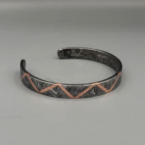 Pulsera de Acero de Damasco Hecha a Mano, Única, Vintage, para Boda, Aniversario, Unisex, Productos de Entretenimiento Deportivo - Product Image 5