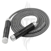 Cordon de saut en PVC léger, réglable en longueur, avec poignées en acier, métal, plastique et caoutchouc, de haute qualité, durable, professionnel, avec logo personnalisé