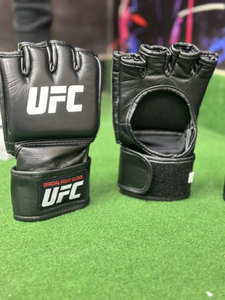 ถุงมือฝึกซ้อม UFC MMA ซานด้า บ็อกซิ่ง น้ำหนักเบา หนังแท้ ระบายความชื้นได้ดี กันลื่น ปรับขนาดได้ด้วยแถบตีนตุ๊กแก แบบครึ่งนิ้ว - Product Image 2
