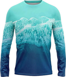 เสื้อตกปลาฤดูร้อนแบบกำหนดเอง พิมพ์ลายแบบซับลิเมชั่น ป้องกันรังสียูวี 50+ ระบายอากาศได้ดี แห้งเร็ว น้ำหนักเบา เสื้อแขนยาวสำหรับตกปลา ชุดกีฬา - Product Image 5