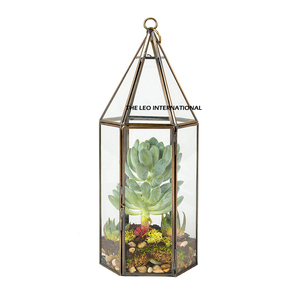 Metal Flowers <b>Vases</b> Decorations Golden Plated Suitable for Home Decor Terrarium Crafts Set of 3 Wall Mounted - Product Image 6