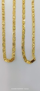 Cadena de Oro Sólido de 22K para Hombre y Mujer, Collar de Eslabones de Lujo Hecho a Mano, Joyería de Oro Amarillo Real, Cadena de Oro de 22 Quilates - Product Image 2