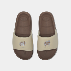 รองเท้าสไลด์ดีไซน์เปิดนิ้วเท้าสุดฮิต สีเบจและสีน้ำตาล พื้นนุ่มใส่สบายตลอดวัน - Product Image 5