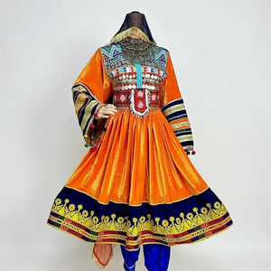 Nouvelles arrivées : Robe afghane Kuchi respirante pour femme, style afghan, pour mariage, fête ou tenue décontractée, en tissu épais - Product Image 1