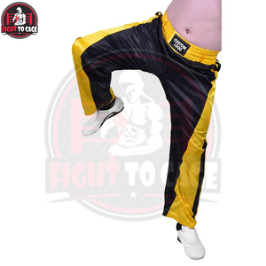 Mejor Proveedor Pantalones de Kick Boxing Ecológicos Fáciles de Usar en Color Negro y Amarillo, Venta Caliente, Servicio OEM ODM, Precio Competitivo - Product Image 6