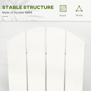 Sedia a dondolo Adirondack bianca per esterni, giardino, patio, in resina HDPE e plastica, pieghevole, per arredo da esterno e parchi - Product Image 4
