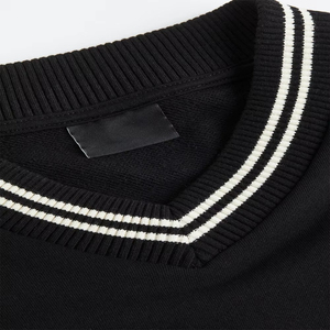 Sweat-shirt unisexe style universitaire avec broderie New York, col en V, pour femme, dernier style, tricoté, manches longues, 100% coton, anti-plis - Product Image 2