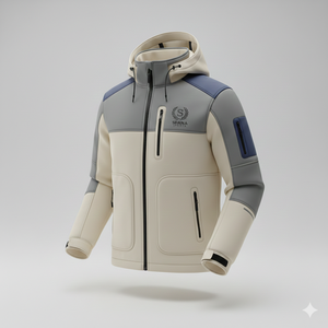 Chaqueta Deportiva Unisex de Invierno, Ligera, con Cierre Completo, Cuello Alto, Transpirable, con Bolsillos, en Color Block, Fabricada con Nailon Reciclado - Product Image 3