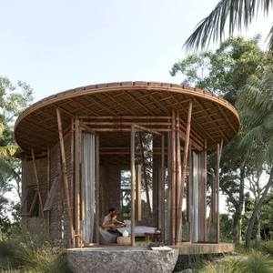 Invernadero Prefabricado de Bambú de 30 m² con Diseño Moderno y Vista Panorámica 360°, Material Transpirable, Proveedor de Vietnam, 40HC, 3 Años de Garantía - Product Image 1