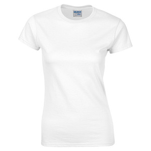 T-shirt noir à col rond pour femme, manches courtes, coupe classique, couleur unie, 100% coton molletonné, respirant, écologique, anti-UV - Product Image 2