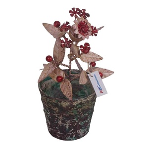 Pot de fleurs en fer de couleur naturelle fait à la main pour l'extérieur, la maison, le jardin, décoration artistique moderne, montage mural - Product Image 5