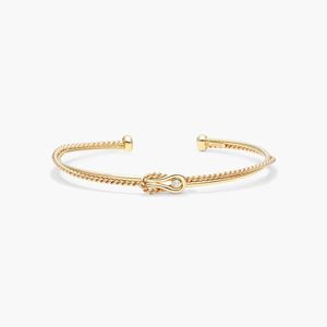 กำไลข้อมือเพชร Infinity Rope Cuff ทองคำสีเหลือง - Product Image 2