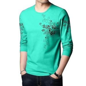 T-shirts de performance OEM & ODM à manches longues, vente en gros, t-shirts imprimés pour hommes, motif floral personnalisable, tissu de qualité supérieure - Product Image 1