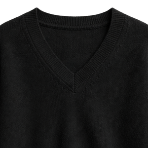 Pull en tricot à col en V pour femme, doux, léger, à manches longues, élégant, décontracté, mode hiver automne, haut en tricot - Product Image 6