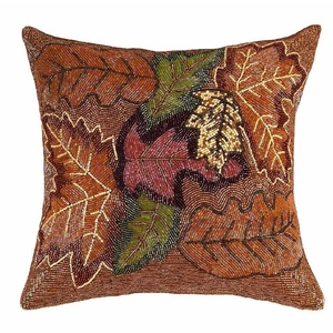 Housse de coussin décorative en perles de verre à motifs floraux, faite à la main, en gros, offre spéciale - Product Image 5