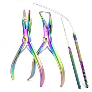 Juego de gancho de ganchillo y bucle de tracción para extensiones de pelo con logotipo personalizado - Product Image 1