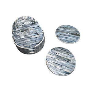 Elegant Shell Inlay <b>Drink</b> <b>Coasters</b> for Home Decor - Product Image 3