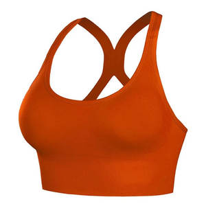Soutien-gorge de sport uni pour femme, style personnalisé, extensible dans quatre directions, dos croisé, tailles S M L, pour la gym et le fitness - Product Image 4