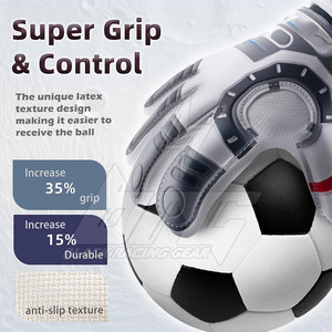 Customized Football Goalkeeper <b>Gloves</b> with Custom Branding Professional German Contact Latex Palm Durable Grip OEM Wholesale - Product Image 2