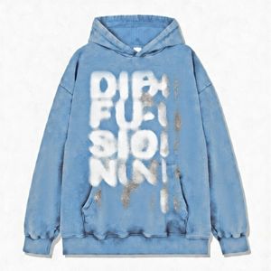 Sweat à capuche oversize personnalisé en coton 100% écoresponsable, imprimé par pulvérisation effet délavé vintage, style streetwear unisexe décontracté et ample, mode ODM - Product Image 3