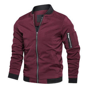 Chaqueta Bomber Unisex Ligera para Invierno, Cortavientos, Impermeable, con Cuello Alto, 100% Nailon - Product Image 3