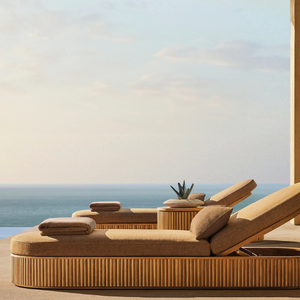 Mesa de Centro Redonda Moderna Hecha de Madera de Teca de Alta Calidad, Muebles Duraderos para Sala de Estar - Product Image 2