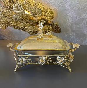 Recipientes de lujo para servir en bodas y fiestas con perillas y marcos florales, increíblemente elaborados por KHOOSI OVERSEAS - Product Image 2