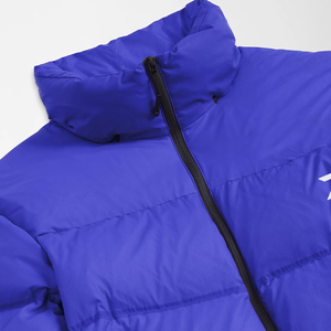 Chaqueta Acolchada Azul Rey para Hombre, Cuello Alto, Cierre de Cremallera, Resistente al Viento, Rellena de Plumón, Abrigo Casual de Invierno, Corto - Product Image 5