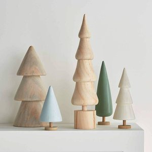 New Design Hot Selling Premium Quality Wooden and Rattan <b>cone</b> <b>Christmas</b> <b>Tree</b> Decor for Hotels and Rooms - Product Image 1