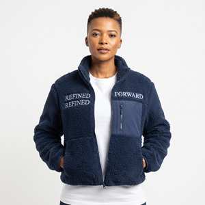Veste polaire à col montant pour femme, épaisse, zippée, style Sherpa, coupe ample, pour l'hiver - Product Image 1