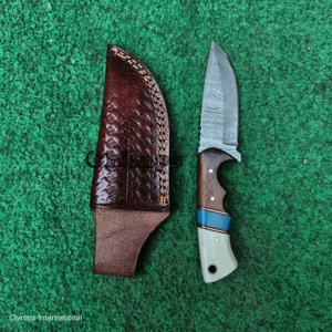 Couteau de chasse Skinner en acier Damas de qualité supérieure, poignée confortable, personnalisable, OEM, camping, extérieur, EDC, à changement rapide - Product Image 2