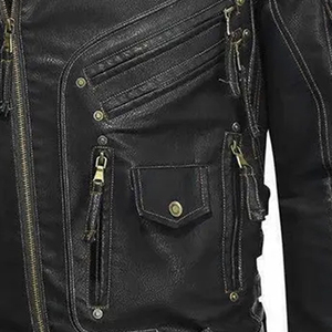 Vestes d'hiver imperméables en toile et cuir pour hommes, personnalisées avec votre propre logo et design, pour équipes, style streetwear urbain - Product Image 4
