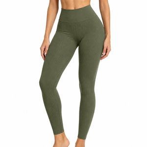 Pantalones de Yoga para Mujer, de Spandex/Nailon, Color Sólido, Transpirables, Ecológicos, Precio al por Mayor, Hechos a Medida, Calidad Premium - Product Image 1