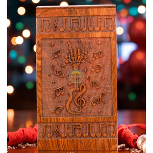 Urne funéraire en bois de rose sculptée à la main AYAANS, très vendue, pour cendres d'adultes, urnes funéraires en gros (6X6X11)IN - Product Image 2