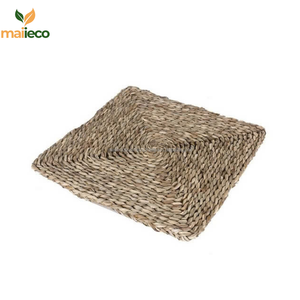 Mantel de mesa de estilo bohemio hecho a mano de alta calidad, jacinto de agua cuadrado Natural, Material de algas marinas de vidrio tejido, cartón de estilo bohemio - Product Image 2