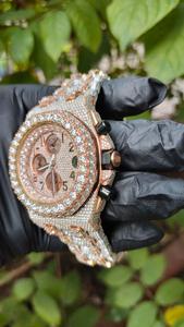 Best Quality Luxury Gold Diamond <b>Watch</b> for Men with Bold Dial Design and High Precision Movement Available At Best Price - Product Image 4