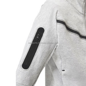 Sweat-shirt à capuche zippé pour enfants, couleur unie, logo personnalisé, manches longues, sport, décontracté, respirant - Product Image 3