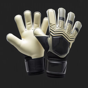 ถุงมือผู้รักษาประตูฟุตบอลแบบมืออาชีพ ทำจากยาง PU สำหรับฝึกซ้อมและการแข่งขัน ป้องกันนิ้วมือลื่นหลุด เหมาะสำหรับระดับประถมศึกษาและมัธยมศึกษา - Product Image 1