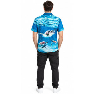 Derniers modèles de t-shirts de pêche unis à sublimation, manches courtes, séchage rapide, imperméables, protection UV UPF 50, polos d'été OEM - Product Image 5