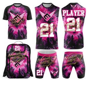 Adult 7v7 Football Jerseys Uniform Sets Breathable Slim Fit 100% Polyester <b>Compression</b> Uniform with Duffle <b>Bag</b> and Gloves - Product Image 1