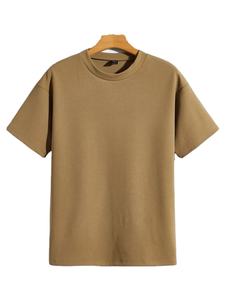 T-shirts pour hommes surdimensionnés 100% coton Tee Impression de logo personnalisé Streetwear Vêtements de sport Haute qualité Vente en gros en vrac Premium Casual - Product Image 2