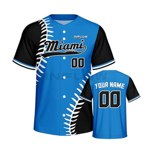 Camiseta de Béisbol Personalizada para Hombre, Uniforme Transpirable con Opciones de Tallas Grandes, 100% Poliéster, Impresión por Transferencia de Calor - Product Image 5