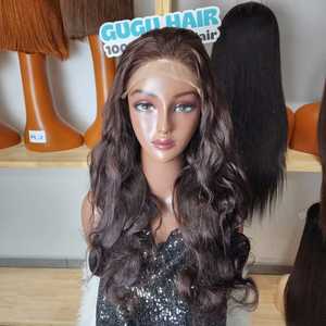 Cabello Humano Largo Negro para Mujer, Ondulado Personalizado, 30 Pulgadas, Cierre Frontal de Encaje Transparente Sin Pegamento, 200% de Densidad - Product Image 2