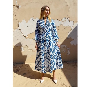 Robe élégante en coton pour femme, tissu doux et respirant, fluide et confortable, tenue décontractée d'été pour les fêtes, style unique - Product Image 4