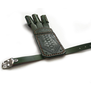 Gant de tir à trois doigts en cuir gaufré, avec sangle à boucle réglable, pour entraînement au tir sur cible et sports de plein air, vente en gros, direct usine - Product Image 3