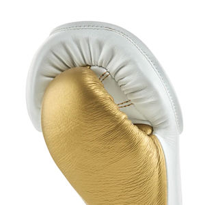 Gants de boxe et d'arts martiaux professionnels en cuir pour hommes, haute qualité, logo personnalisé, évacuation de l'humidité, fermeture à lacets avec poignet en Velcro - Product Image 4