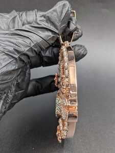 Colgante de Plata 925 con Baño de Rodio, Diseño Personalizado de Horizonte Urbano, Estilo Hip Hop, Lujoso, con Moissanita y Pavé - Product Image 4