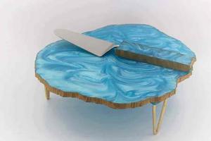 Elegante y Sencillo Soporte para Pastel de Resina, Plato Premium para Servir Postres, Ideal para Cumpleaños, Bodas y Uso Diario - Product Image 4