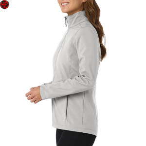 Veste softshell pour femme, col montant, fermeture éclair intégrale, coupe-vent, respirante, vêtement d'extérieur pour l'hiver, logo personnalisé, veste imperméable pour femme - Product Image 2